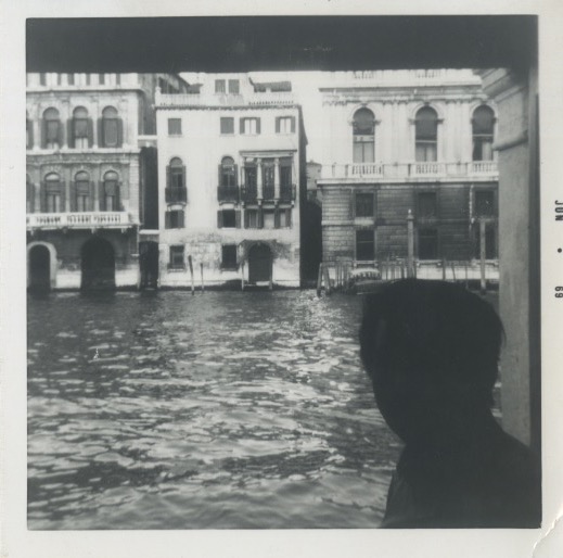 Polaroid of Arakawa in Venice (Jun 1969)